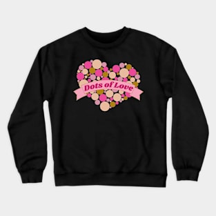 Colorful Dots of Love Heart Crewneck Sweatshirt